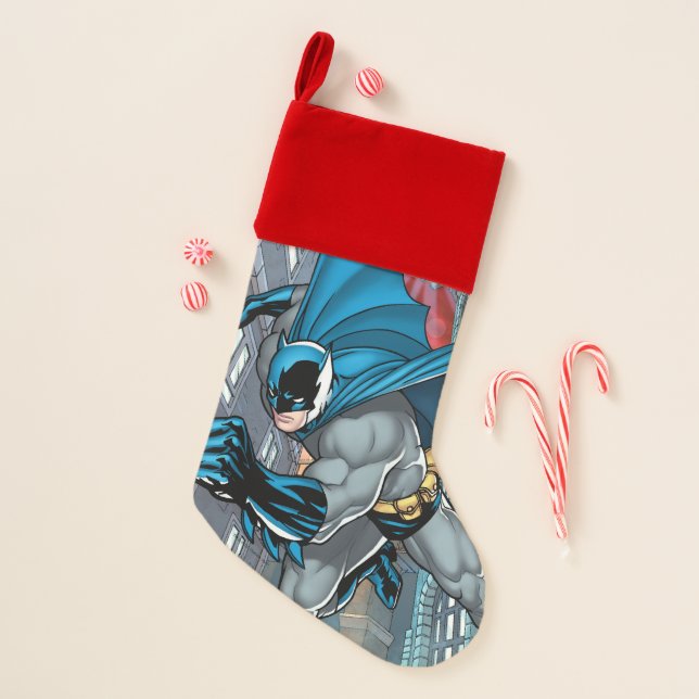Batman Leaps - Arm Forward Christmas Stocking (Front)