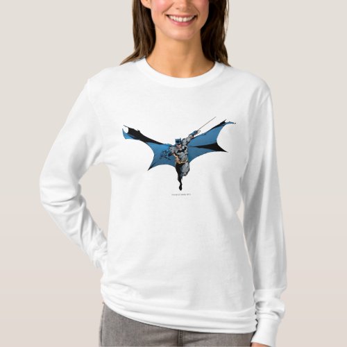 Batman leaps with rope T_Shirt