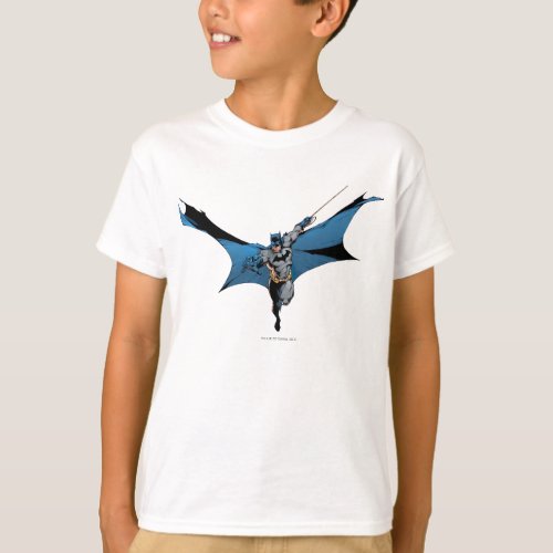 Batman leaps with rope T_Shirt