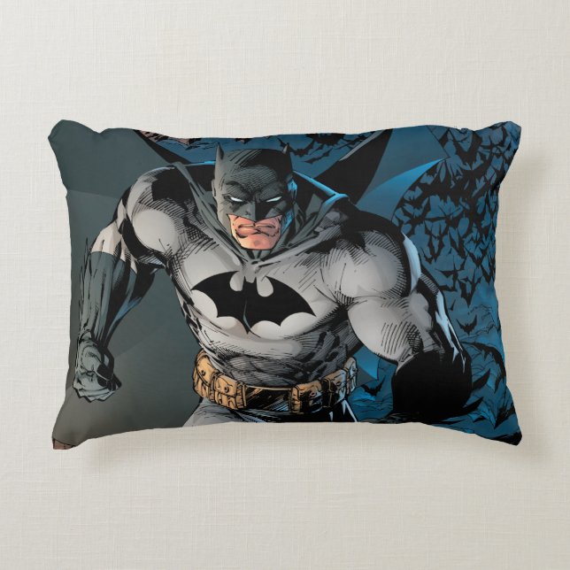 Batman Leaving Bat Cave Accent Pillow (Front)