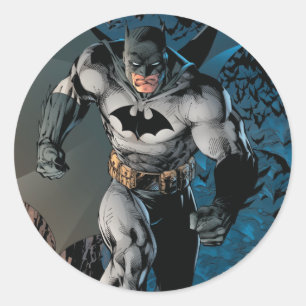Batman Leaving Bat Cave Classic Round Sticker