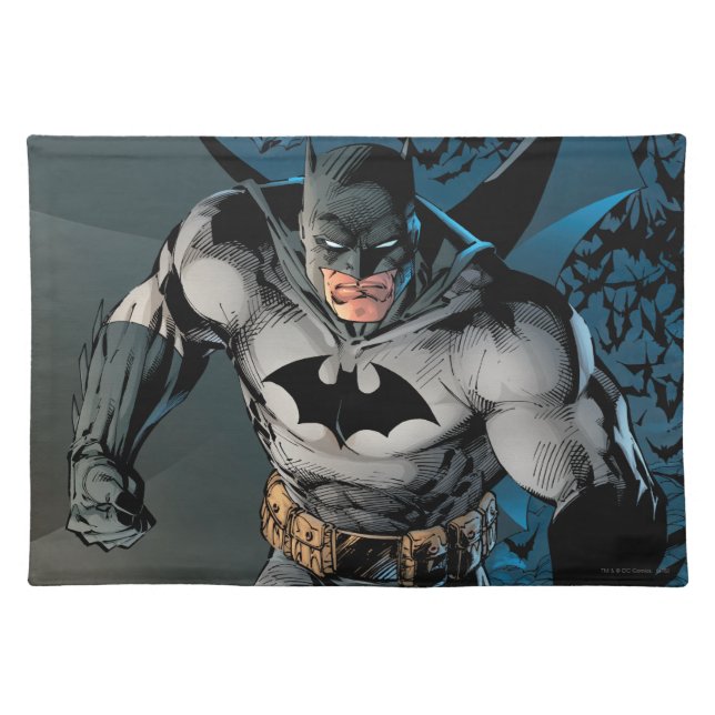 Batman Leaving Bat Cave Cloth Placemat (Front)