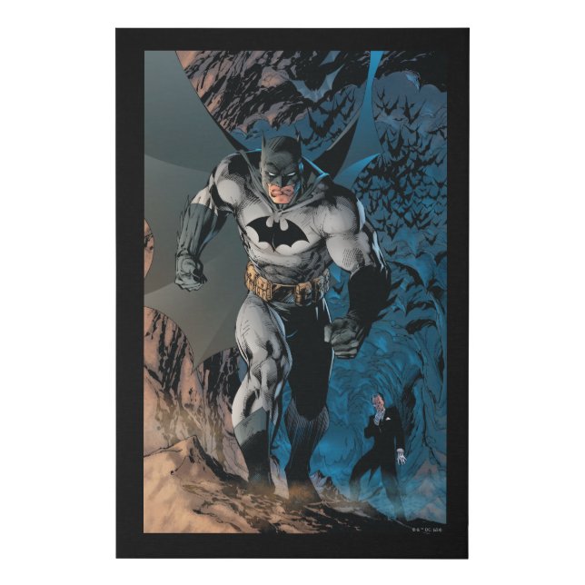 Batman Leaving Bat Cave Faux Canvas Print (Front)