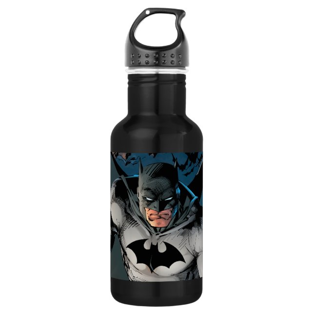 Batman Leaving Bat Cave Stainless Steel Water Bottle (Front)