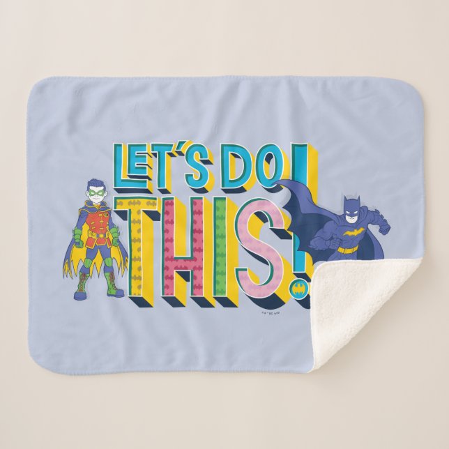 Batman | Let's Do This Sherpa Blanket (Front (Horizontal))