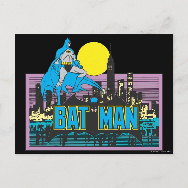 Batman & Letters Postcard (Front)