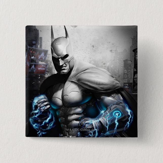 Batman - Lightning Pinback Button (Front)