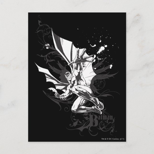 batman logo detailed postcard (Front)