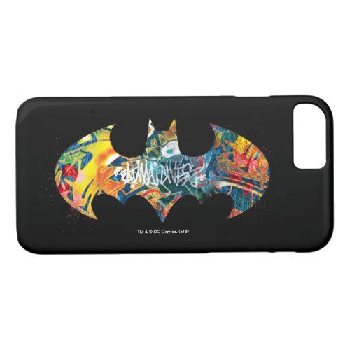 Batman Logo Neon80s Graffiti 2 iPhone 87 Case