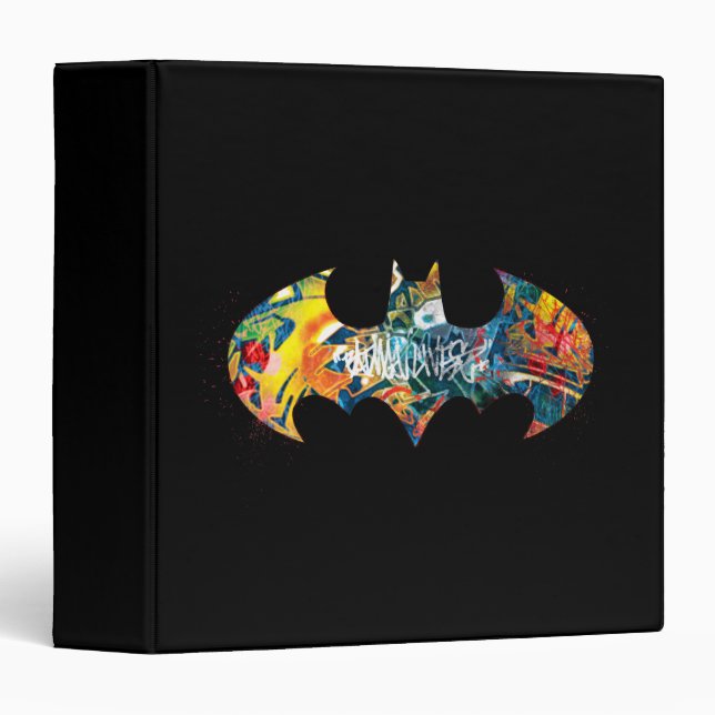 Batman Logo Neon 80's Graffiti Binder (Front/Spine)