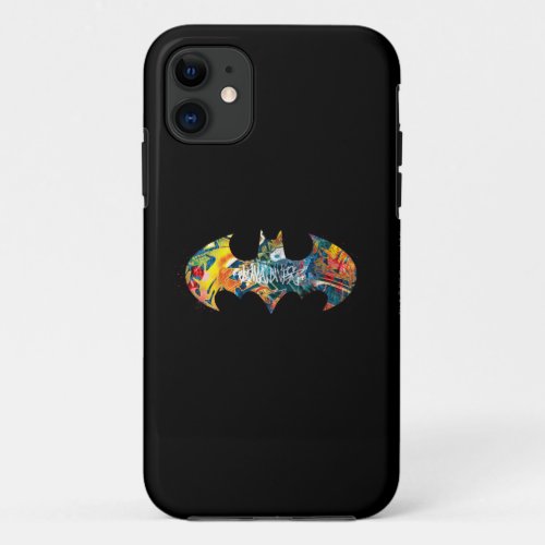 Batman Logo Neon80s Graffiti iPhone 11 Case