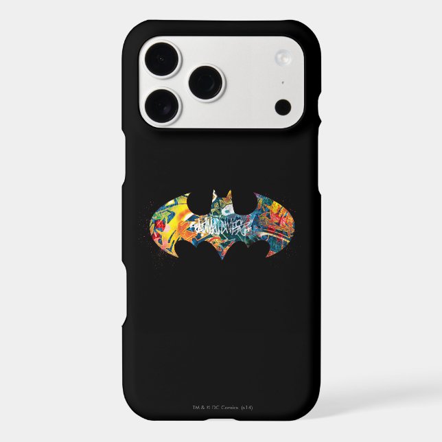 Batman Logo Neon 80's Graffiti Case-Mate iPhone Case (Back)