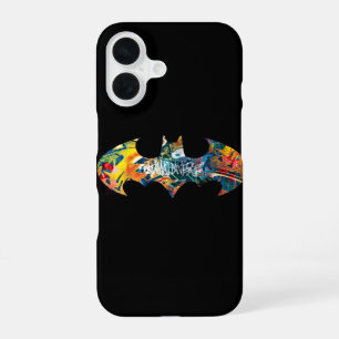 Batman Logo Neon 80's Graffiti iPhone 16 Case