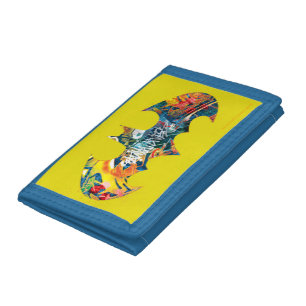 Batman Logo Neon 80's Graffiti Tri-fold Wallet