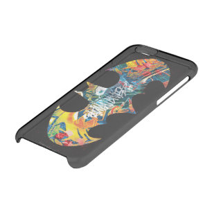 Batman Logo Neon 80's Graffiti Clear iPhone 6/6S Case