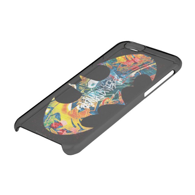 Batman Logo Neon 80's Graffiti Uncommon iPhone Case (Bottom)