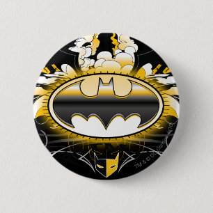 Batman Logo with Cars Button