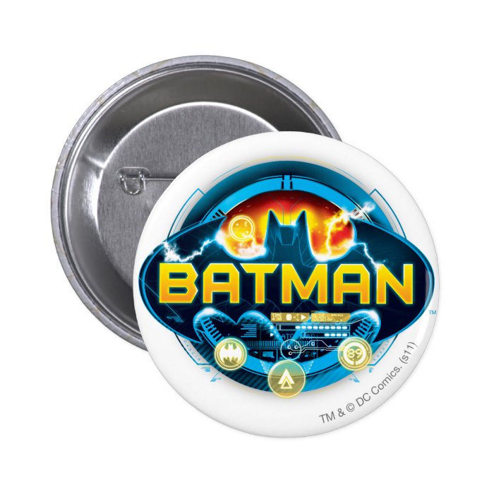 Batman Logo with Icons Pins