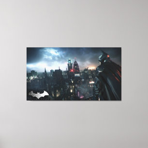 Batman Looking Over City Canvas Print