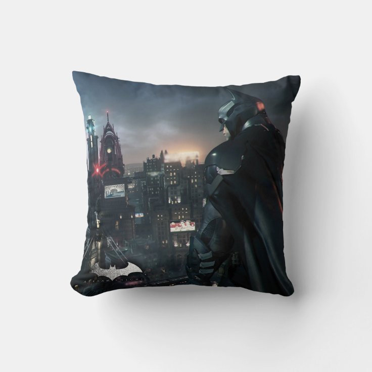 Batman Looking Over City Throw Pillow Zazzle