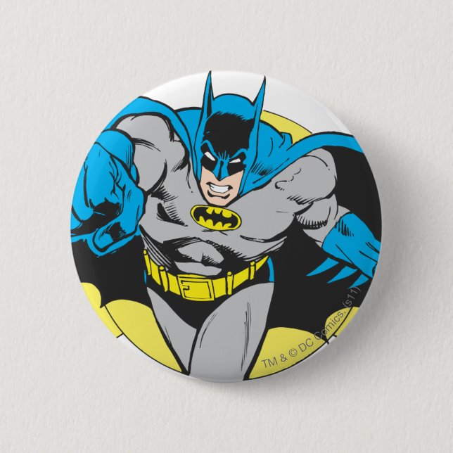 Batman Lunges Forward Button (Front)
