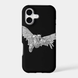 Batman Lunging Forward Drawing 2 iPhone 17 Case