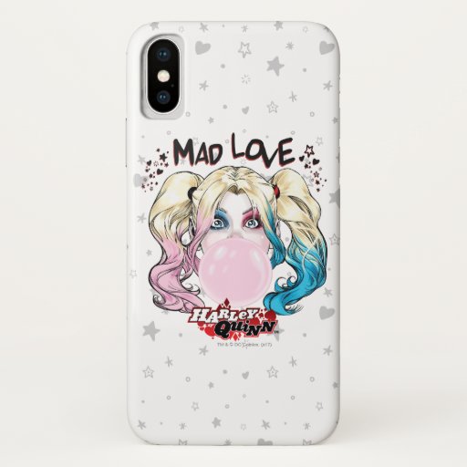 Batman | Mad Love Harley Quinn Chewing Bubble Gum iPhone X Case