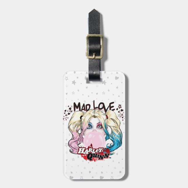 Batman | Mad Love Harley Quinn Chewing Bubble Gum Luggage Tag (Front Vertical)