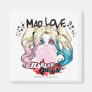 Batman Mad Love Harley Quinn Chewing Bubble Gum Magnet