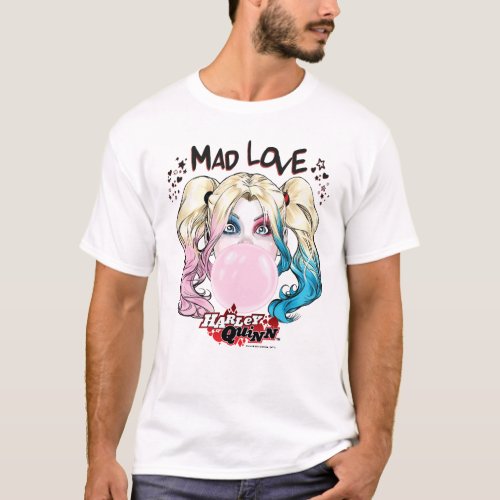 Batman  Mad Love Harley Quinn Chewing Bubble Gum T_Shirt