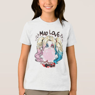 Batman Mad Love Harley Quinn Chewing Bubble Gum Tri-Blend Shirt
