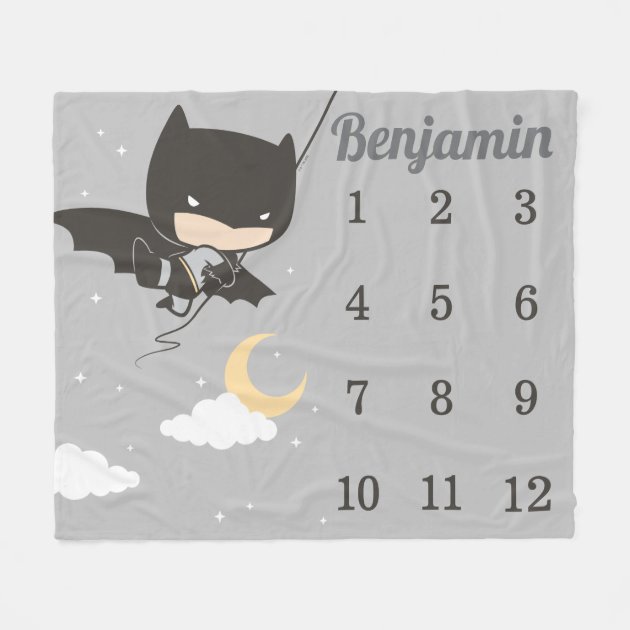 Batman Monthly Milestone Baby Fleece Blanket Zazzle