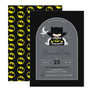 Batman - Moon and Stars Birthday Invitation