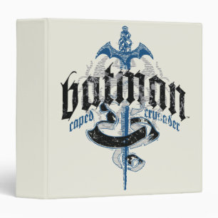 Batman Name with Sword Logo 3 Ring Binder