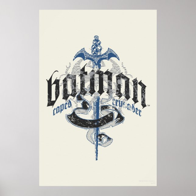 Batman | Name with Sword Logo Poster (Front)