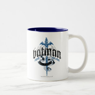 Batman Name with Sword Logo Two-Tone Coffee Mug