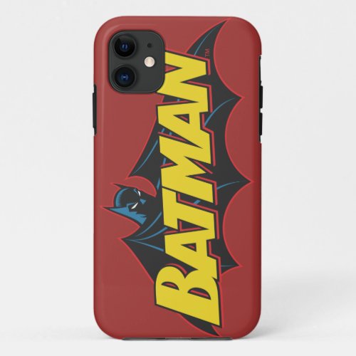 Batman  Old School Logo iPhone 11 Case