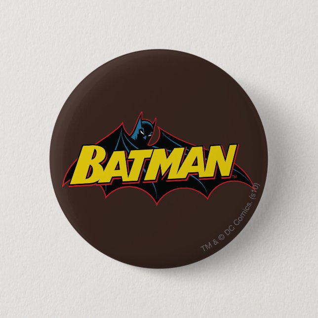 Batman | Old School Logo Pinback Button (Front)