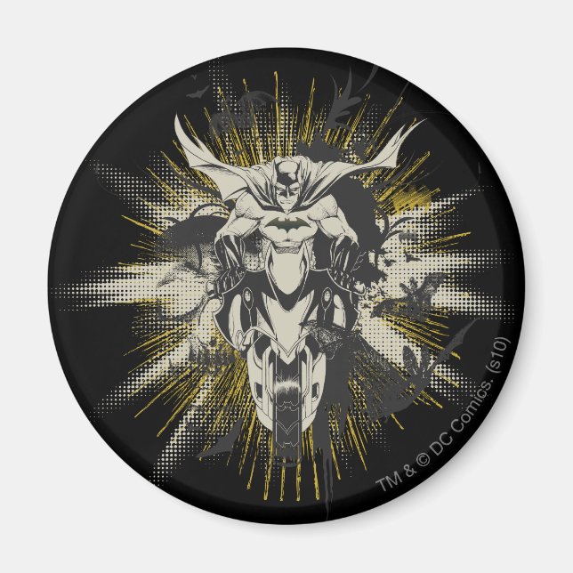 Batman on Bike Magnet (Front)