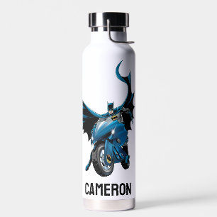 Batman on Cycle    Add Your Name Water Bottle