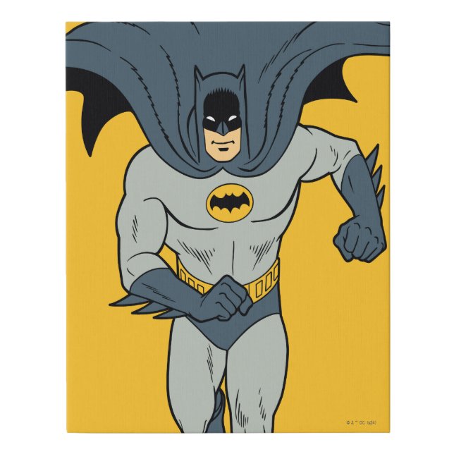 Batman On The Move Faux Canvas Print (Front)