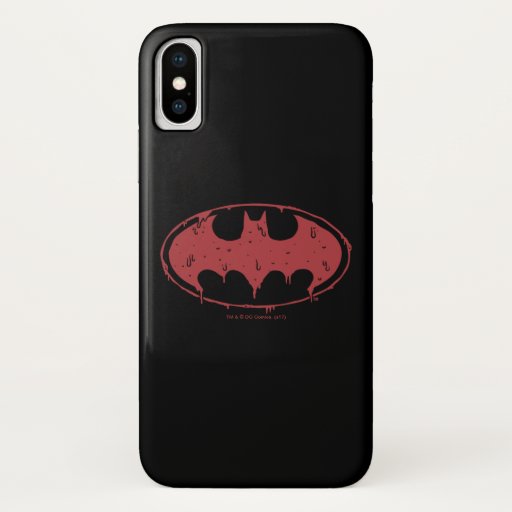 Batman | Oozing Red Bat Logo iPhone X Case