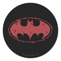 Batman | Oozing Red Bat Logo Classic Round Sticker