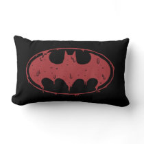 Batman | Oozing Red Bat Logo Lumbar Pillow