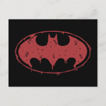 Batman | Oozing Red Bat Logo Postcard