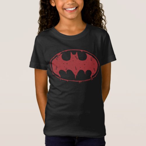 Batman  Oozing Red Bat Logo T_Shirt