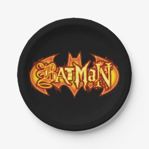 Batman Orange Seasonal Logo Paper Plates