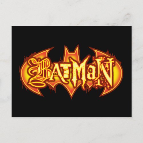 Batman  Orange Seasonal Logo Postcard