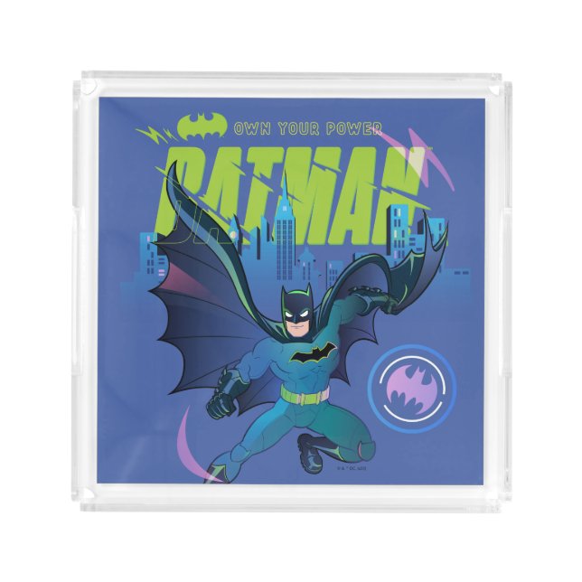 Batman "Own Your Power" City Graphic Acrylic Tray (Front)