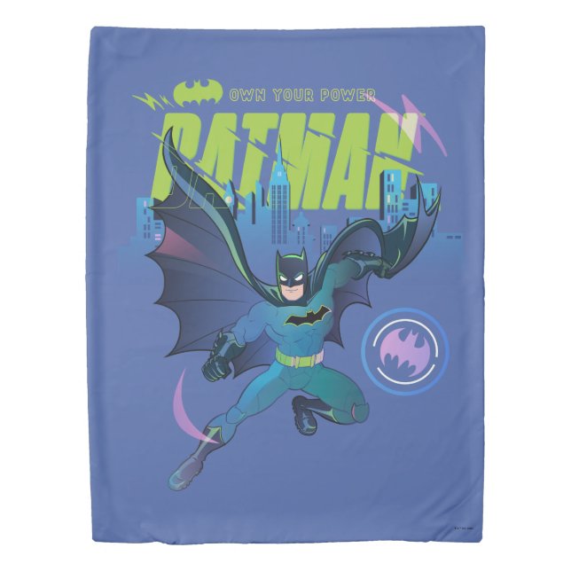 Batman "Own Your Power" City Graphic Duvet Cover (Front)